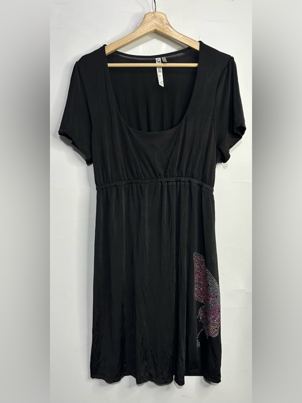 RELAX by Exist Y2K 90's Black Butterfly Studded Dress 2X